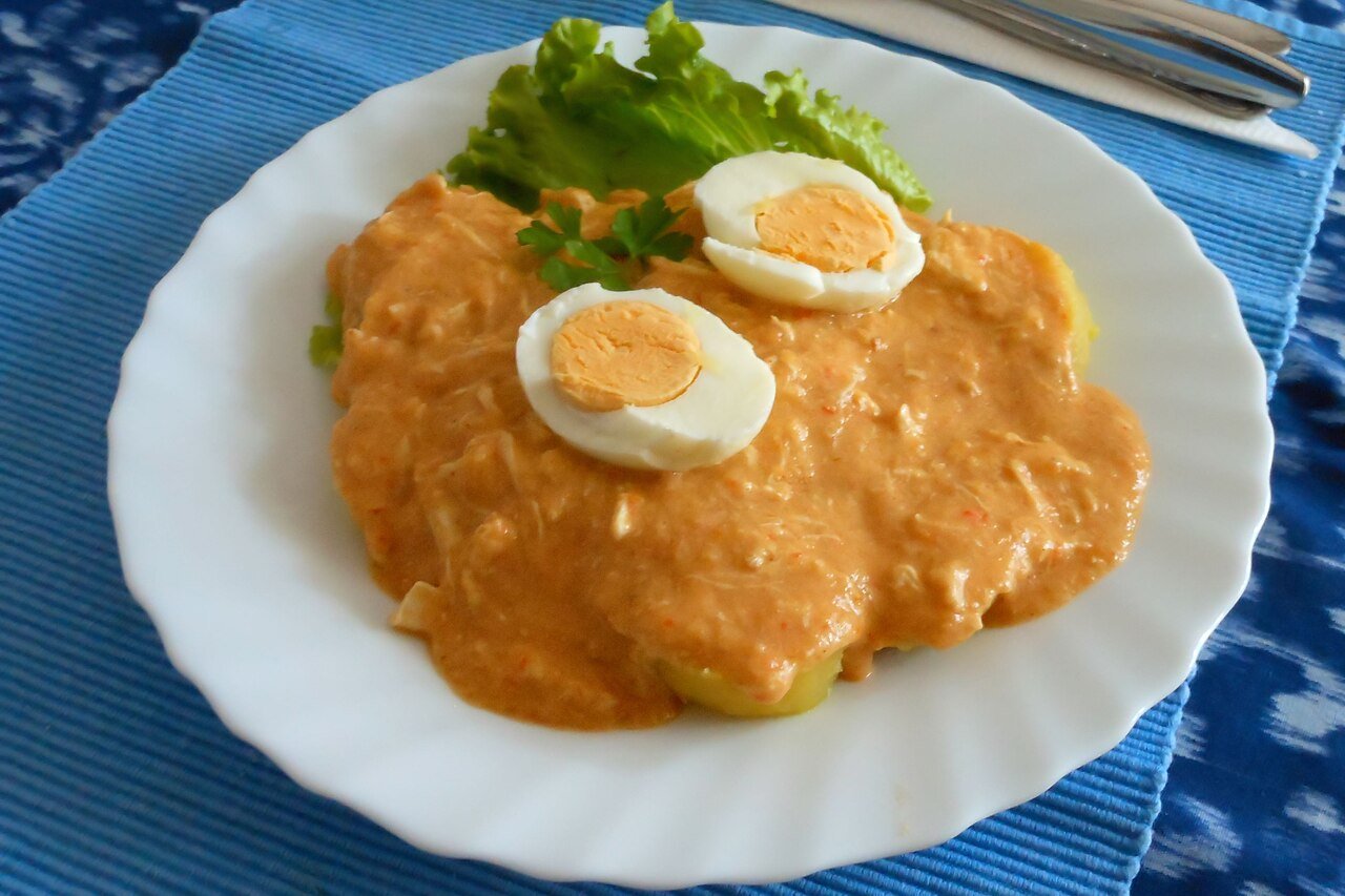 Representative photograph of Aji de Gallina.