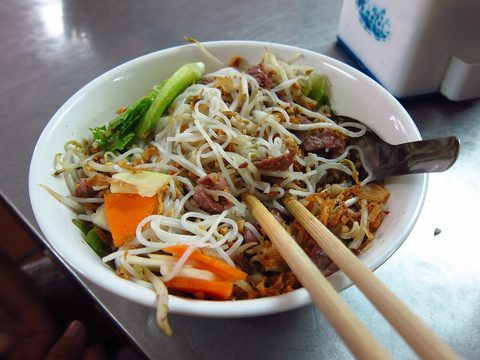 Representative photograph of Bun Bo Nam Bo. The photograph includes bean sprouts not included in this draft.