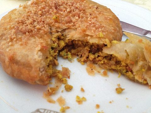 Representative photograph of Chicken Pastilla.