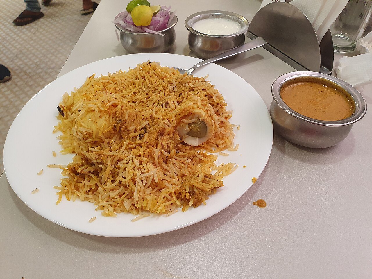 Representative photograph of egg biryani