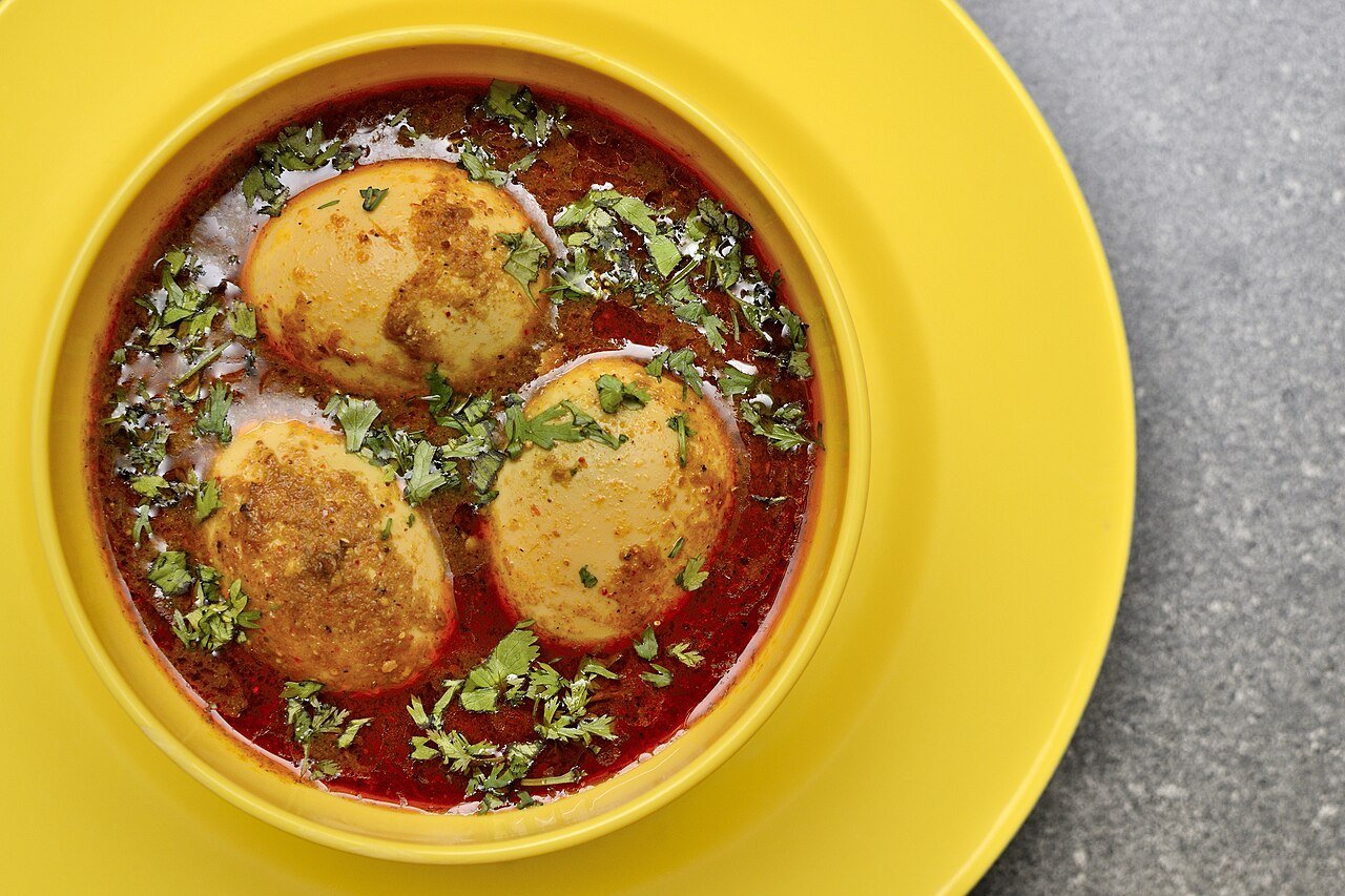 Representative photograph of egg curry