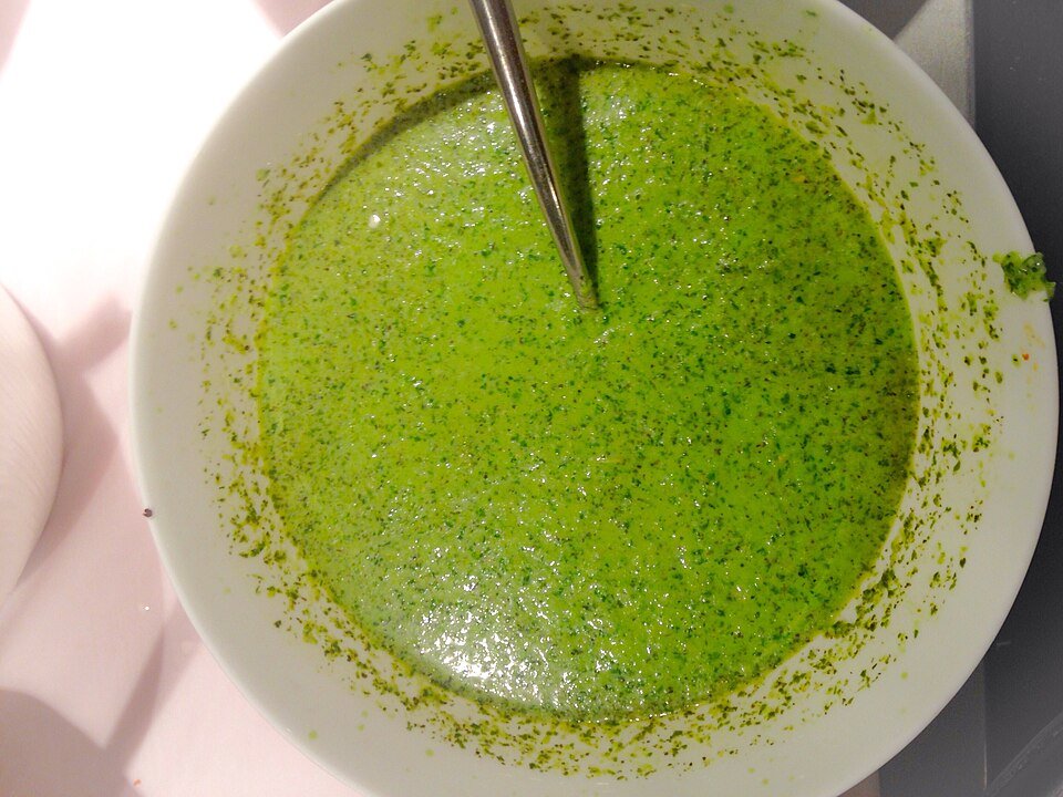 Representative photograph of coriander chutney