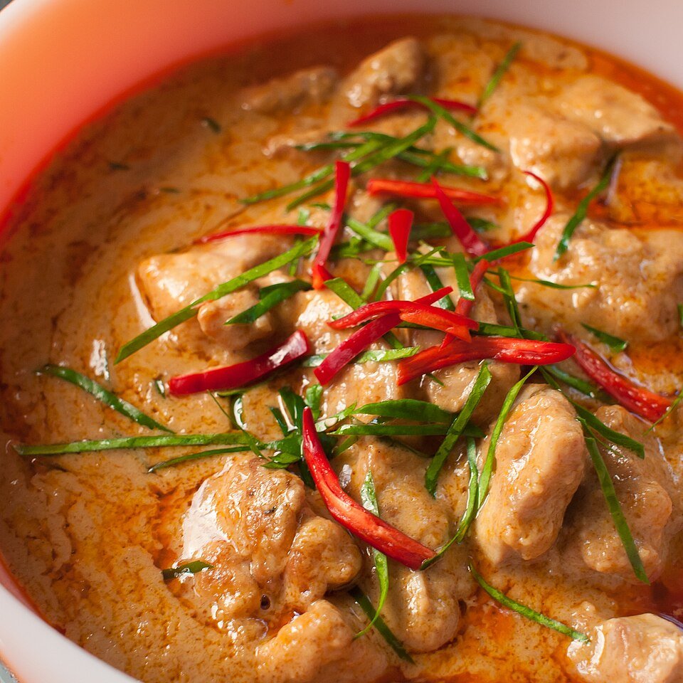 Representative photograph of Panang Chicken Curry.