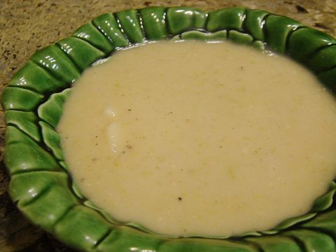 Representative photograph of potato & leek soup