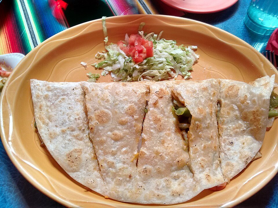 Representative photograph of vegetable quesadillas